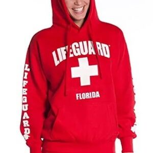 Red Hoodie Unisex Lifeguard